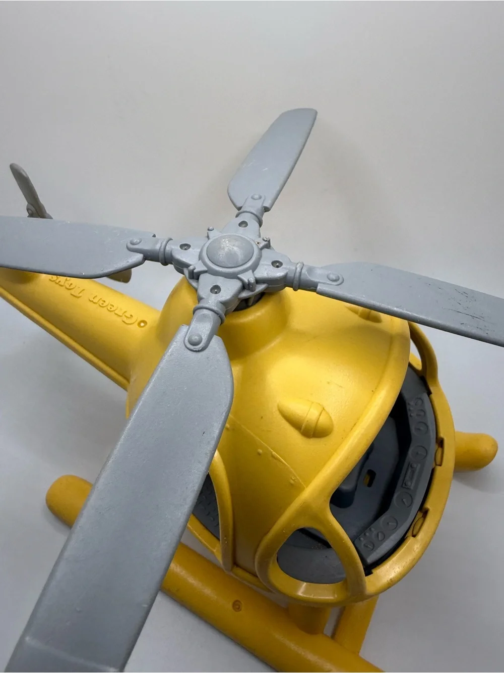 Toy Helicopter Green Toys vehicle preschool yellow